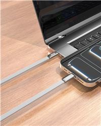 iCAN USB 2.0 Ultra-thin Type-C Male to Male Flat Cable, 240W, 6ft