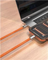 iCAN USB 2.0 Ultra-thin Type-C Male to Male Flat Cable, 240W, 6ft