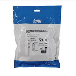 Câble Ethernet haute vitesse iCAN CAT6, 1 000 Mbit/s, 26 AWG, 7,6 m, bleu