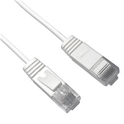 iCAN CAT6 Slim Ethernet Cable, 1000Mbps, Pure Bare Copper, 10FT, White