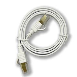 Câble Ethernet plat blindé iCAN CAT7, 10 Gbit/s, STP, 91 cm, blanc