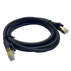 iCAN CAT8 Braided Ethernet Cable, 40Gbps 2000Mhz, S/FTP 26AWG, 7FT
