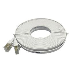 Câble Ethernet plat blindé iCAN CAT7, 10 Gbit/s, STP, 35 pieds, blanc
