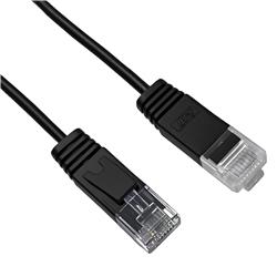 iCAN CAT6 Slim Ethernet Cable, 1000Mbps, Pure Bare Copper, 10FT, Black