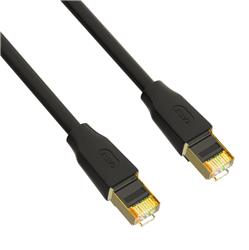 iCAN CAT7 Ethernet Patch Cable, High Speed 10Gbps 600MHz, Double Shielded S/FTP 26AWG, Gold Plated, 50FT, Black