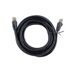 iCAN CAT7 Ethernet Patch Cable, High Speed 10Gbps 600MHz, Double Shielded S/FTP 26AWG, Gold Plated, 15FT, Black