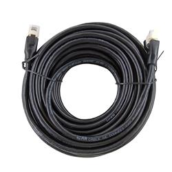 iCAN CAT7 Ethernet Patch Cable, High Speed 10Gbps 600MHz, Double Shielded S/FTP 26AWG, Gold Plated, 60FT, Black