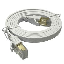 Câble Ethernet plat blindé iCAN CAT8, 40 Gbit/s, STP, 1,5 m, blanc