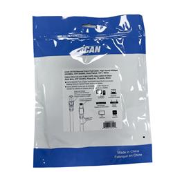 Câble Ethernet plat blindé iCAN CAT8, 40 Gbit/s, STP, 4,6 m, blanc