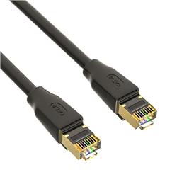 Câble Ethernet iCAN CAT8, haut vitesse 40 Gbit/s 2000 MHz, S/FTP 23 AWG, plaqué or, 75 pieds, noir(Open Box)