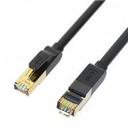 iCAN CAT7 Ethernet Cable,10Gbps 600MHz, SSTP, Gold Plated, 3FT, Black