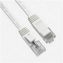 Câble Ethernet Gigabit plat iCAN CAT6, 1 000 Mbit/s, 32 AWG, 4,6 m, blanc