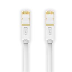 iCAN CAT7 Ethernet Cable,10Gbps 600MHz, SSTP, Gold Plated, 7FT, White
