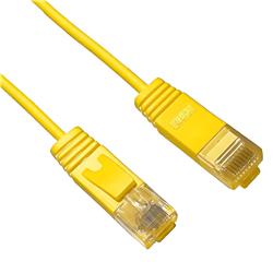 iCAN CAT6 Slim Ethernet Cable, 1000Mbps, Pure Bare Copper, 7FT, Yellow