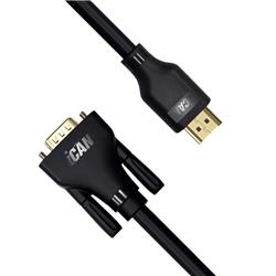 iCAN HDMI to VGA, Male to Male, Gold Plated, 10FT, Black