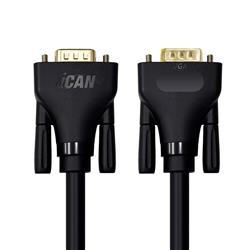 iCAN SVGA Cable 1080P@60Hz, Male to Male, Gold Plated, 6FT, Black
