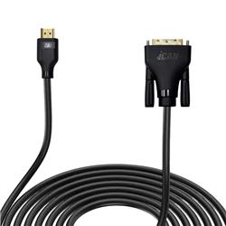 Câble iCAN HDMI vers DVI (DVI-D) double liaison, mâle vers mâle, 91 cm