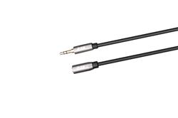 Câble d'extension audio stéréo iCAN 3,5 mm, coque en aluminium, 25 pieds