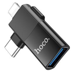 Hoco "UA17" iP male/Type-C male to USB female two-in-one adapter(Open Box)