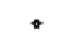 Adaptateur OTG 2 en 1 iCAN USB-A femelle vers Lightning et Type-C mâle