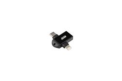 Adaptateur OTG 2 en 1 iCAN USB-A femelle vers Lightning et Type-C mâle