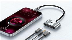 iCAN Type-C Male to 2xAudio (Type-C+3.5mm) with PD 60W Adapter