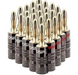 iCAN Speaker Banana Plugs,Gold Plated, 8pcs