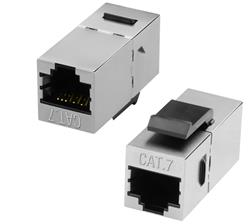 iCAN CAT7 Coupler RJ45 Shielded Keystone Coupler, Female to Female, Black