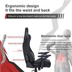 iCAN 97031 PU Leather 6D Armrest Gaming Chair,Black