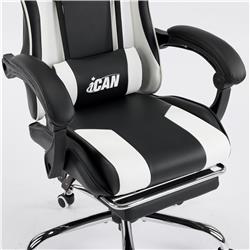 iCAN G-0847BW Ergonomic Gaming Chair Black‌-and-White