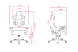 iCAN 97031 PU Leather 6D Armrest Gaming Chair,Black