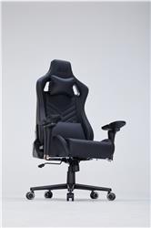 iCAN 97031 Gaming Chair,Cat Scratch Resistant Leather,Headrest and Lumbar Support, Height Adjustable with 360°Swivel Seat,New Foam For Seat,6D Armrest,Class 4 Gaslift,Black