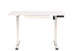 iCAN ET167-WH Electric Standing Desk, Height Adjustable Sit Stand Desk Computer Workstation with Storage Drawer for Home Office