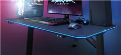 iCAN GAMD08-1 RGB Gaming Desk with Headphone Hooks & Cup Holder