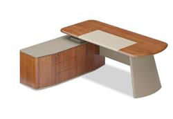 Sunon ES86L-2.200180 Freestanding Manager Desk with Side Cabinet