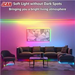 iCAN Smart LED RGB+IC 32.8ft Strip Lights, Music Sync, APP Control.
