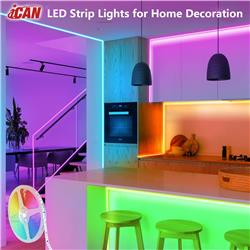 iCAN RGBICW LED 16.4ft Strip Lights, App Control, Music Sync.