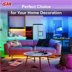 iCAN RGBICW LED 16.4ft Strip Lights, App Control, Music Sync.