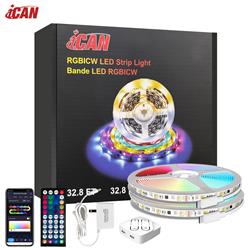 Bandes lumineuses LED iCAN RGBICW de 32,8 pieds, contrôle par application, synchronisation musicale.(Open Box)