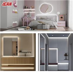 Bandes lumineuses LED iCAN RGBICW de 32,8 pieds, contrôle par application, synchronisation musicale.(Open Box)