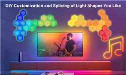 iCAN Hexagon Light Panels, RGB+IC Hexagon LED Wall Lights.(Open Box)