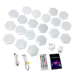 Panneaux lumineux hexagonaux iCAN, appliques murales LED hexagonales RVB + IC.