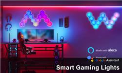 Panneaux lumineux hexagonaux iCAN, appliques murales LED hexagonales RVB + IC.