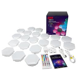 Panneaux lumineux hexagonaux iCAN, appliques murales LED hexagonales RVB + IC.
