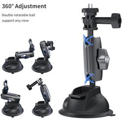 TELESIN Aluminum Alloy Camera Suction Cup Mount | 360-degree Angle Adj