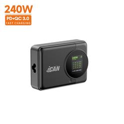 Chargeur GaN à affichage LED 5 ports iCAN 240 W