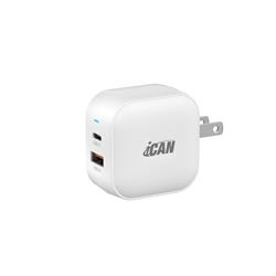 iCAN 40W Dual Ports Fast Wall Charger with USB-A and USB-C(Open Box)