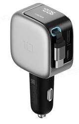 CUKTECH 85W 3-in-1 Digital Car Charger with 2.3 Ft Cable