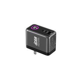 iCAN PD-133 65W 3-Port TFT GaN PD Wall Charger with 3.3ft 100W USB-C C(Open Box)