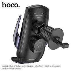 HOCO Enlightener Infrared Induction Wireless Charging Car Holder(Open Box)